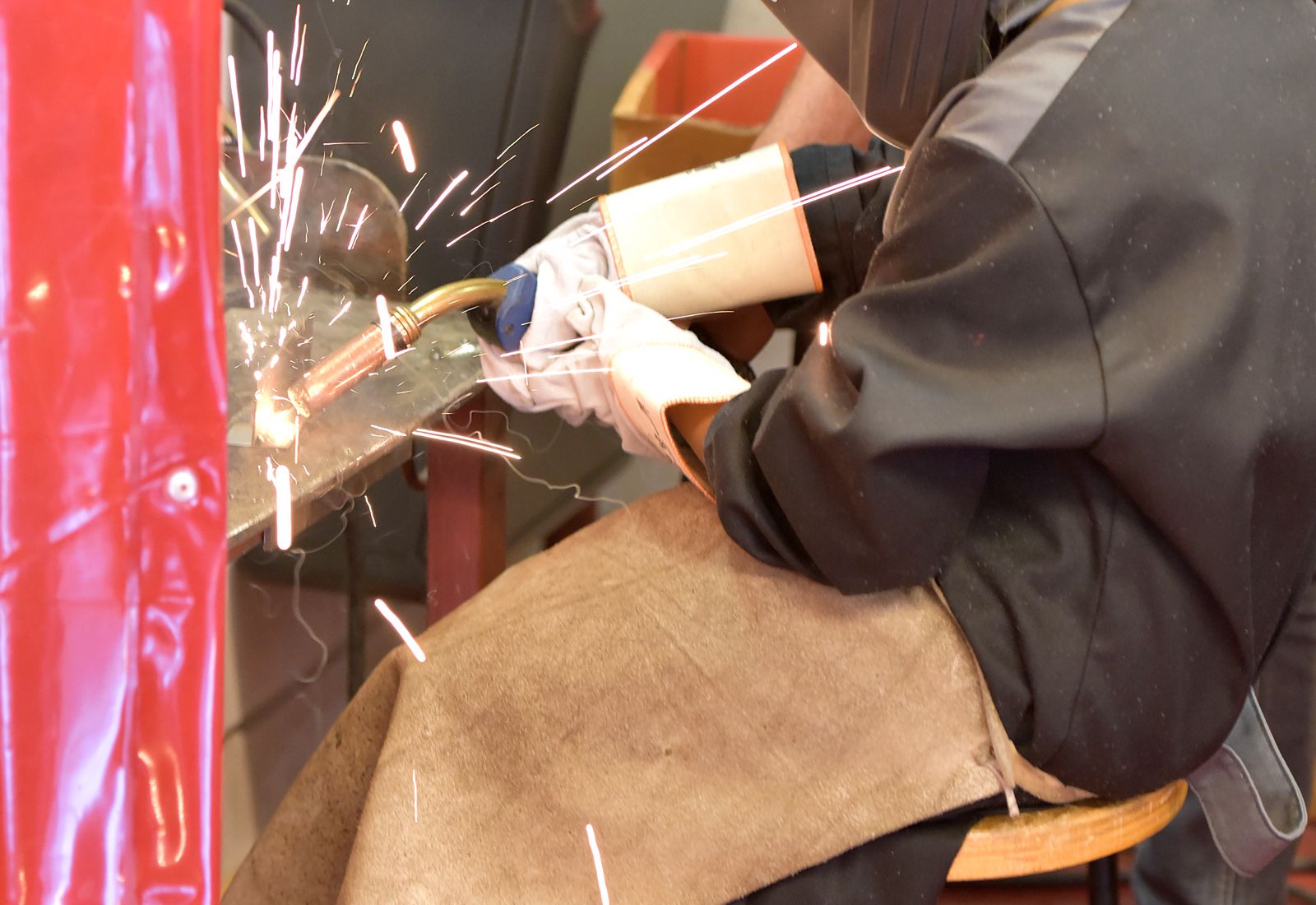 Schweißarbeit im Detail